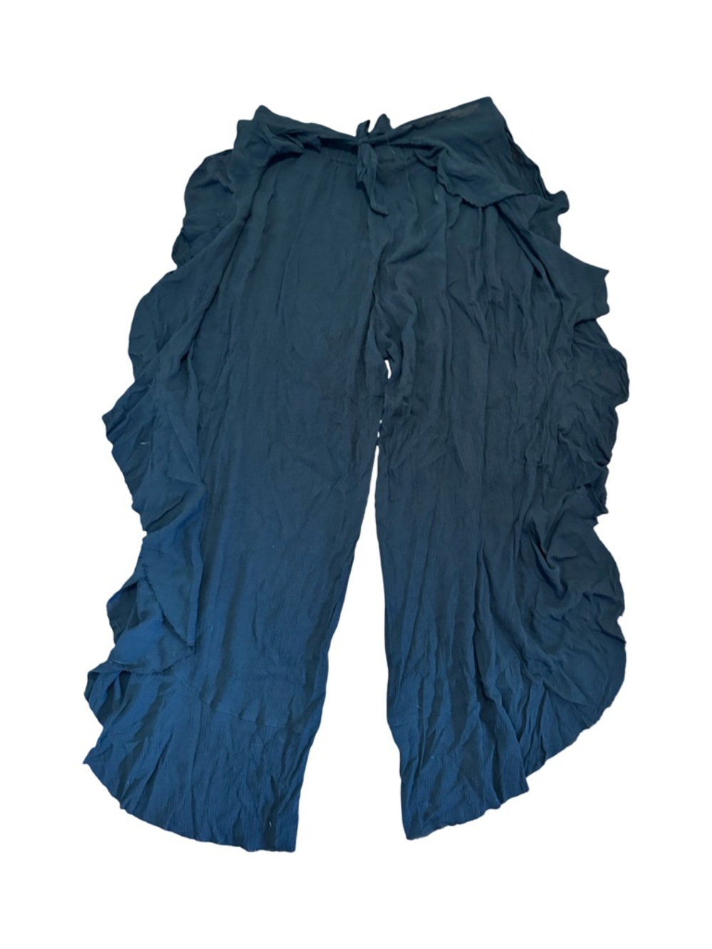 VENUS Black Ruffle Swim Coverup Pants